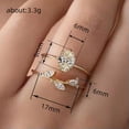 thumbnail image 2 of K-KED Charm Wedding Party Women Gold plated Ring Cubic Zirconia Delicate Jewelry Sz 6-10-9, 2 of 6