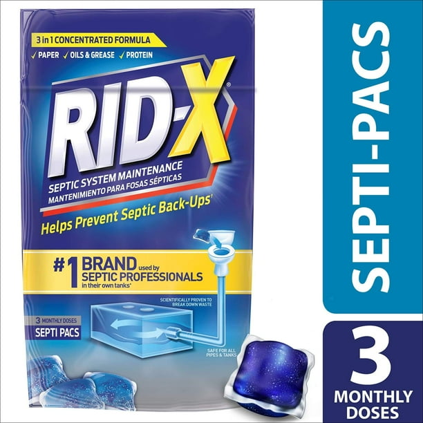 ridx septic treatment, 3 month supply of septipacs, 3.2 oz Walmart