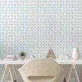 thumbnail image 2 of Ambesonne, Abstract Art Peel & Stick Wallpaper for Home, Geometric Rounds Boho, 13"x72", Pale Azure Blue and Champagne, 2 of 5