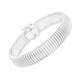 thumbnail image 3 of Jewelstop Sterling Silver Polished Finish Standard 12mm Thick Tubogas Bracelet with Box Clasp - 7", 3 of 5