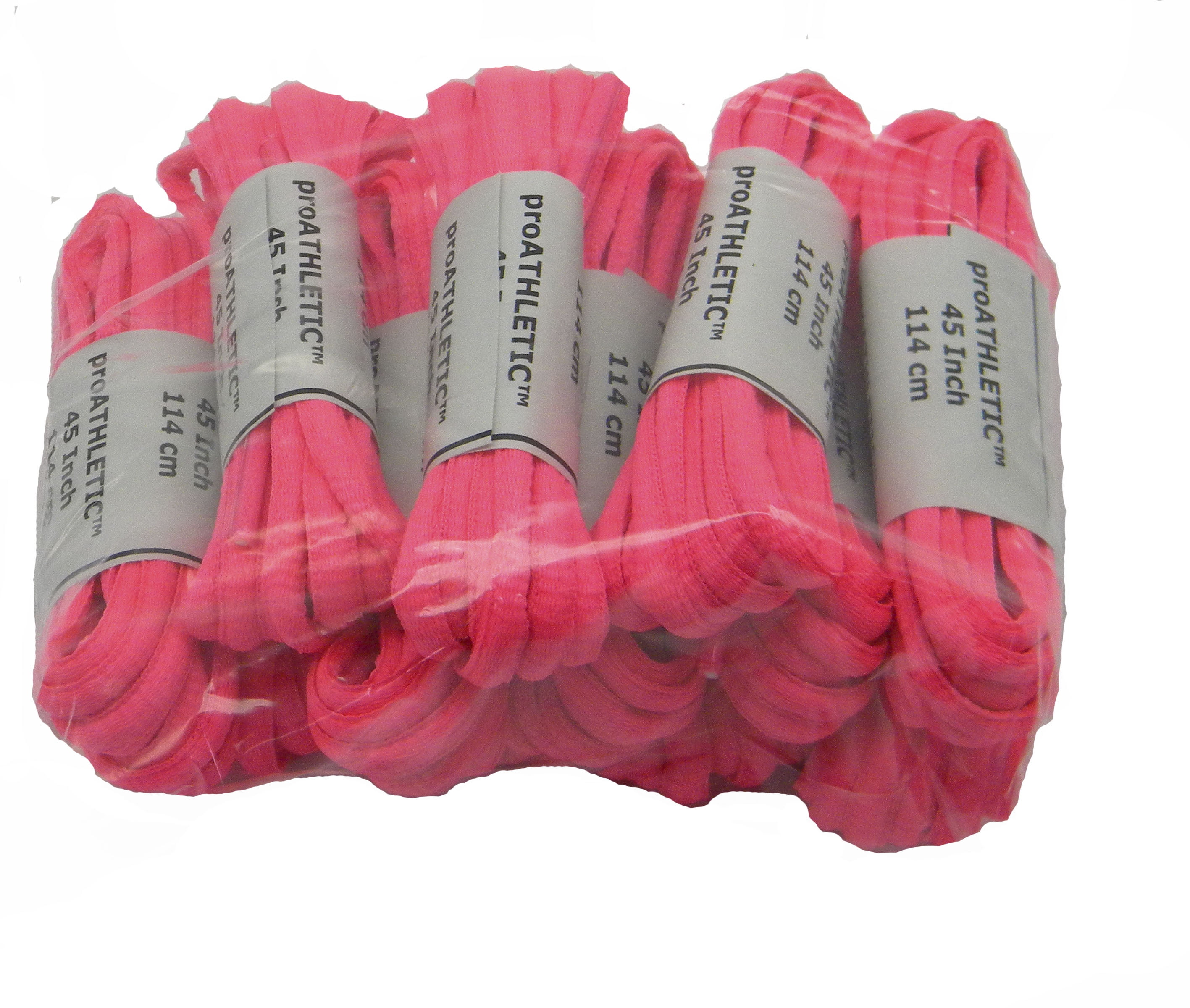 tm tm 12 Pair Pack OVAL proATHLETIC 6mm Shoelaces Bulk pack Neon Pink TEAMLACES Support Cancer Awareness! 
