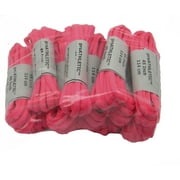 45 Inch Neon Pink Oval Athletic 6mm Polyester Shoelaces - (12 Pair Bulk Pack)