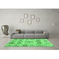 thumbnail image 3 of Ahgly Company Indoor Rectangle Abstract Emerald Green Modern Area Rugs, 8' x 10', 3 of 4