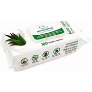 Best Pet Supplies Unscented Cat and Dog Cleaning Wipes in Resealable Pouch, Hydrating Aloe Vera, 100-Pack