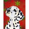 thumbnail image 1 of Flocons de Neige Rouges et Verts de 11 x 15 Po. Noël Drapeau Taille du Jardin, 1 of 1