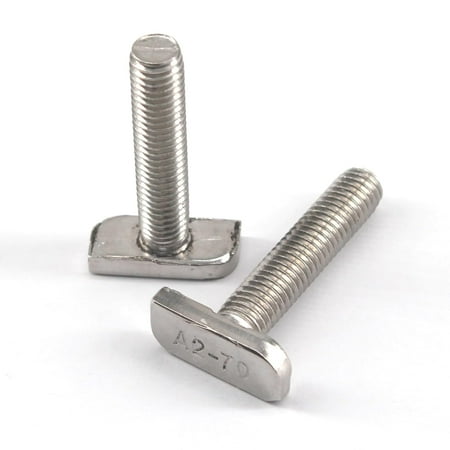 

(10 Pieces)10x25mm T Head Bolts 304 Stainless Steel T Hammer Head Screw for Photovoltaic AAA-583