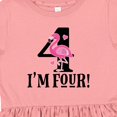 thumbnail image 4 of Inktastic 4th Birthday Flamingo Girls Toddler Dress, 4 of 5