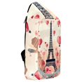 Romantic Eiffel Tower Red Heart Shoulder Backpack Sling Bag Crossbody