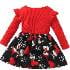 thumbnail image 4 of uukiA Infant 18-24Months And 2-6Years Child Girls Christmas Long Sleeve Round Neck Patchwork Knee Length Dress Jumper Dress, 4 of 5