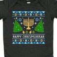 thumbnail image 4 of Inktastic Happy Chrismukkah Sweater Style with Menorah and Trees Boys or Girls Baby Bodysuit, 4 of 5