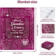 thumbnail image 5 of Grandma Gifts, Gifts for Grandma, Purple Fleece Blanket, Grandma Birthday Gifts, Birthday Gifts for Grandma, Grandmother Gifts for Bed, Sofa, Office, Cozy and Warm Blanket, 60"x 50", 5 of 6