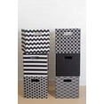 thumbnail image 2 of DII 1.19 Gallon Hard Sided Collapsible Fabric Storage Cubes, Waves Black, 2 of 10
