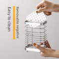 thumbnail image 3 of Stainless Steel Wall-Mounted Utensil Organizer with Drainage – Compact Chopstick, Fork, Spoon Storage Holder for Kitchen, Non-Detachable Base, Durable Rust-Resistant Design, Space-Saving Kitchen, 3 of 5
