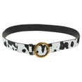 thumbnail image 5 of Raindrops Black Cow Pattern PU Waist Belt for Women, Fashionable Daily Wear Accessory, 1 Piece, 5 of 6
