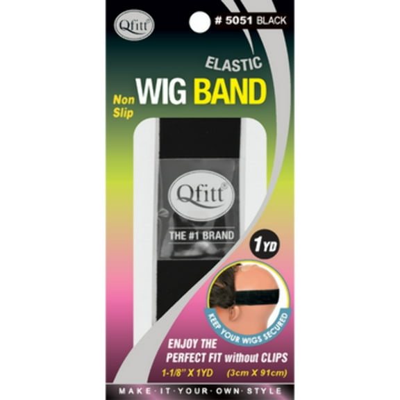 Qfitt Elastic Wig Band 1 1/18" BLACK 5051