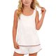 thumbnail image 1 of Estilo Verano Conjunto de Niños de Color Sólido Cuello Redondo sin Mangas Y Pantalones Cortos Dos Piezas de Ropa de Casa para Niños, 1 of 8