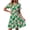 Green Pink Flower, variant on BTFBM Summer Dresses for Women Lightweight Casual Short Sleeve Floral Mini Dress A Line Beach Vacation Sundress