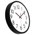 thumbnail image 2 of Reloj de pared Lumuasky, silencioso, no hace tictac, 30 cm, cuarzo, negro, 2 of 9