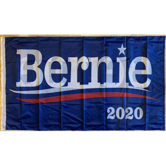 Bernie Sanders 2020 Official Democratic Party Presidential Banner Blue Flag 3'x5' Rough Tex® 68D Nylon