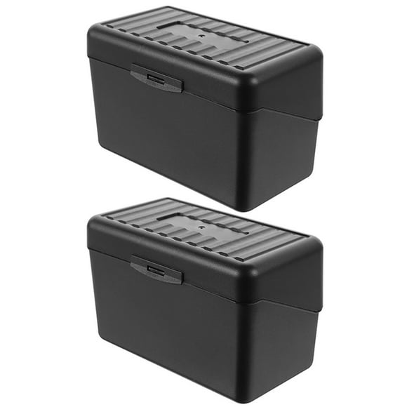 SHISUYAN 2Pcs Index Card Holder Portable y Index Card Organizer Name Card Box Client Record Case