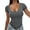 Gray, variant on Timegard Going out Tops for Women Summer V Neck Short Sleeve Solid Color Casual Slim Comfy Tee Shirts