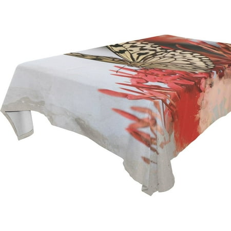

POPCreation Watercolor Black Butterfly Tablecloth 60x104 inches