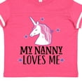 thumbnail image 4 of Inktastic My Nanny Loves Me Unicorn Girls Toddler T-Shirt, 4 of 5