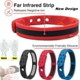 thumbnail image 4 of New Design Adjustable Silicone Sweatproof Anti-Static Wristbands RedUp Far Infrared Negative Ions Wristband Sport Bracelets Waterproof RED, 4 of 7