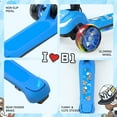 thumbnail image 5 of Rolldustry Electric Scooter for Kids 3-6 Years with Stickers, Foldable 3-Wheels Kid Escooter, LED-lit Wheels and Pedals, Blue, 5 of 10