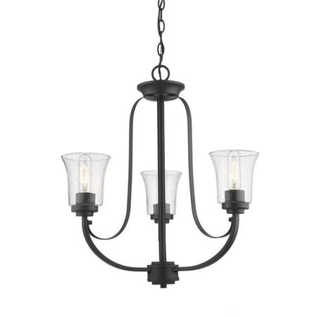 

Z Lite 461-3BRZ 23.5 x 22 in. Halliwell 3 Light Chandelier with Clear Seedy Glass Bronze