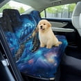 thumbnail image 3 of Xoenoiee Galaxy Turtle Flower Print Rear Bench Towel Seat Covers, Universal Back Seat Cover Split Bench for Cars, Trucks, SUVs, Waterproof Auto Seat Protector for Most Vehicles, 3 of 7