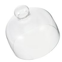 IBASETOY Cake Preservation Cover Glass Cake Dome Round Cake Platter Dome Cake Stand Cover Glass Cake Cover(Diameter:11.5cm/4.53in) Microwave Splatter Guard Lid, Transparent