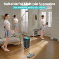 thumbnail image 2 of JOYMOOP Mop and Bucket with Wringer Set, Flat Squeeze Mop Bucket Set for Floor Cleaning, Wet Dry Mops for Walls, Wall Cleaner with Long Handle, Hardwood Floor Mop-5 Microfiber Cloths - Grey+Cyan Blue, 2 of 17