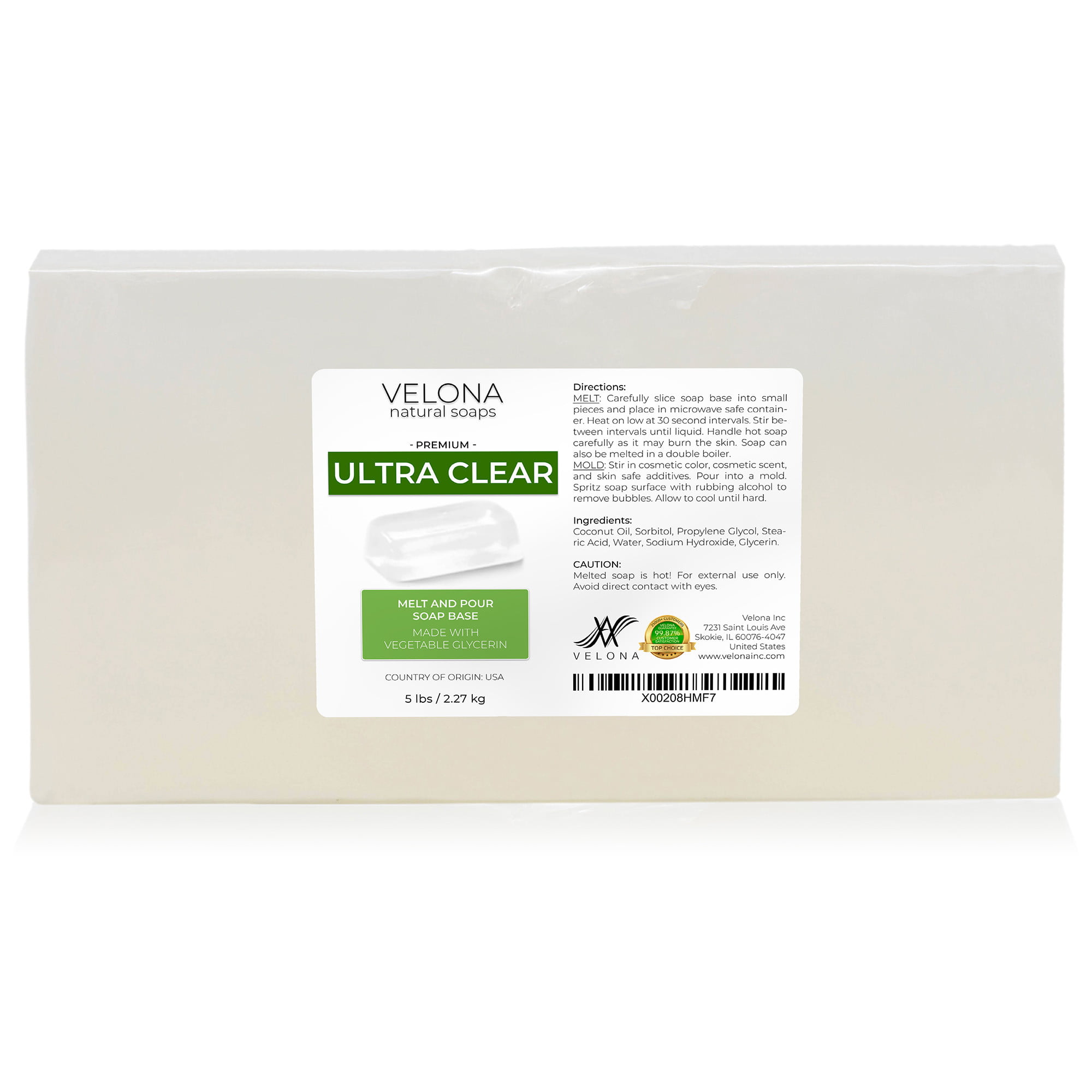 100% CLEAR Glycerin Melt & Pour Soap Base 9lb,45lb box Organic ZolinArtMater 