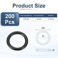 thumbnail image 2 of 200 Pack 012 Nitrile O-rings, 90 Durometer 3/8" ID, 1/2" OD, 1/16" Width, Black, 2 of 6