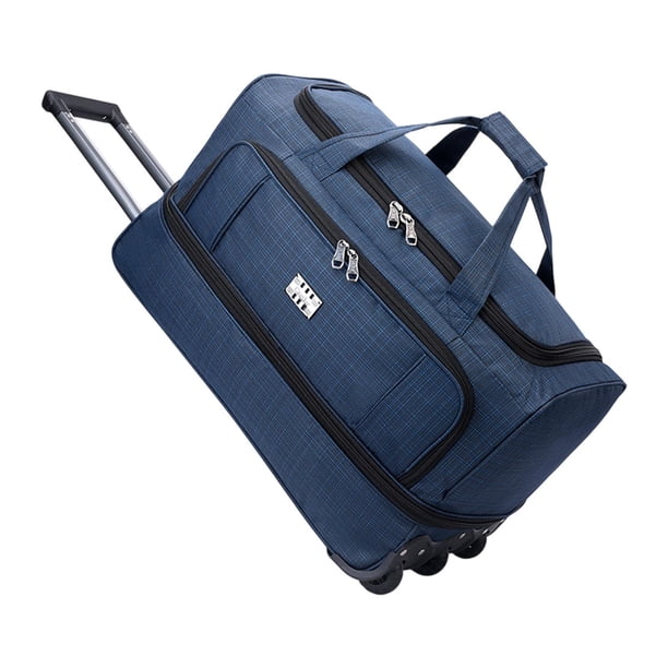 Zapatos de prenda rodantes bolso de semanario de bolso de lona para viaje de negocios ligero Azul