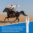 thumbnail image 6 of Uxcell Archery Arrows Nocks, Arrow Shaft Plastic Nocks Replacement Archery Arrows Tail Accessory 24 Pack Inside Diameter 4.2 mm Clear White - for (Hunting/Shooting/Compound/Recurve Bow), 6 of 7