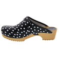 thumbnail image 2 of BJORK Maja Open Back Wood Leather Clogs (Black Polka Dots - EU41), 2 of 9