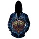 thumbnail image 4 of Sudadera con capucha para hombre de primavera y otoño con estampado de lobo Harajuku en 3D, cárdigan con cremallera y cordón de manga larga, 4 of 5
