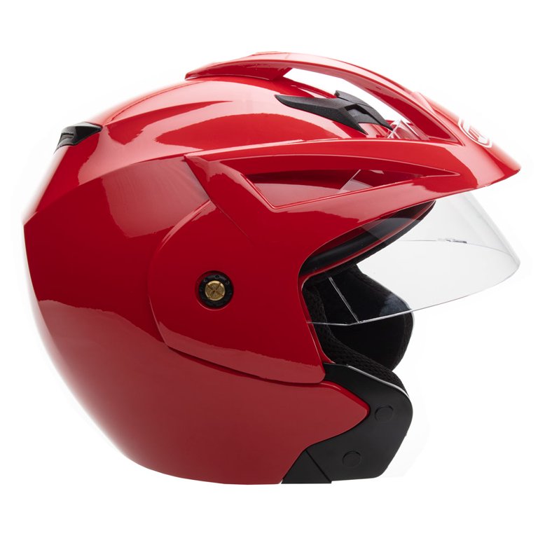 Full Face Motorcycle Helmet - DOT Approved Off Road And Street Bike Helmet With Red Line Design