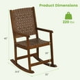 thumbnail image 3 of Gymax Rocking Chair with PU Seat & Rubber Wood Frame Safe & Smooth Rocking Motion, 3 of 9