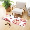 thumbnail image 6 of Bath Mat Soft Plush Non-Slip Absorbent Bathroom Rugs 39"x20" Cake with Cherry Berry, 6 of 8