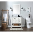 thumbnail image 6 of 32 inch single bathroom vanity in white with backsplash, 6 of 8