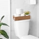 thumbnail image 2 of Cesta de madera de acacia para almacenamiento en el baño para organizar, para la parte posterior de la tapa del tanque del inodoro, cestas pequeñas y estrechas, 2 of 4