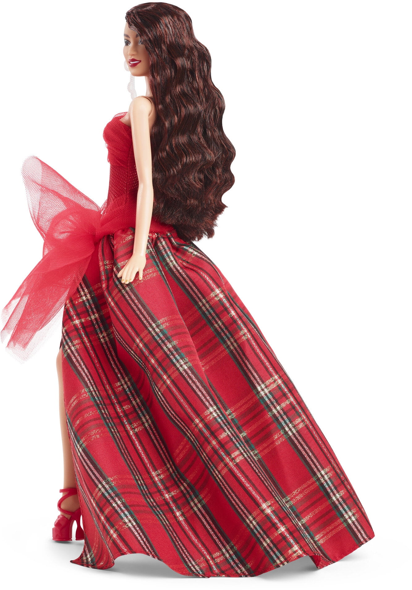 Barbie 2024 Holiday Barbie Dolls, Seasonal Collector Gift, Barbie Signature, Plaid Gown with Red Bow