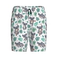 thumbnail image 4 of Wukai Bears and Tropical Leaves Men’s Short Pajama Pants With Pockets Soft Sleep Pj Shorts for Men-Medium, 4 of 6