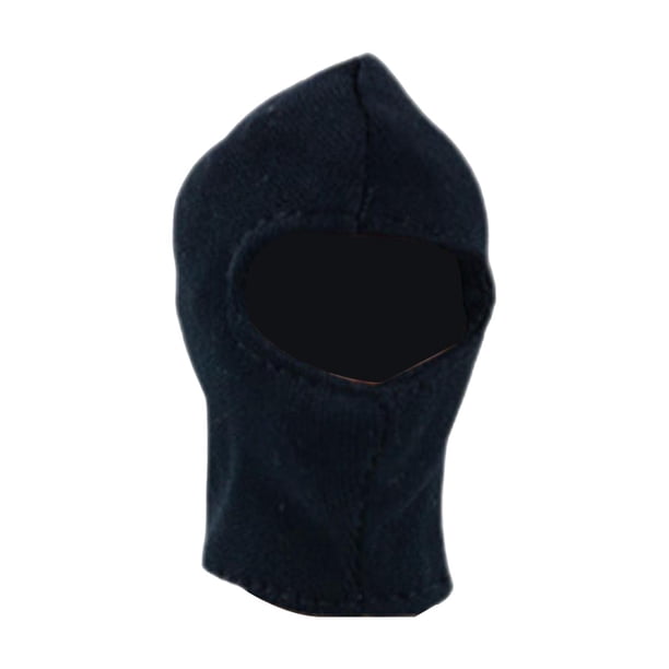 Accesorio para máscara facial en miniatura, escala 1/6, hecho a mano, para figuras de acción Negro