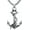 Style E1, variant on SISGEM Anchor Necklace 925 Sterling Silver Anchor Pendant for Men, w/Stainless Steel Chain 22"+2"
