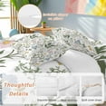 thumbnail image 4 of Colored Plant Duvet Cover Set California King Size Flowers Leaf Butterfly Soft Lightweight Comforter Covers 4 Piece Bedding Set with 1 Duvet Cover 1 Bed Sheet & 2 Pillow Shams, 4 of 8