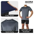 thumbnail image 2 of Ultra Performance Mens Dry-Fit Shirts 2 Pack Workout Gym T-Shirts, Athletic Tees for Men, Multipack Training Tops Navy/Charcoal, 2 of 7